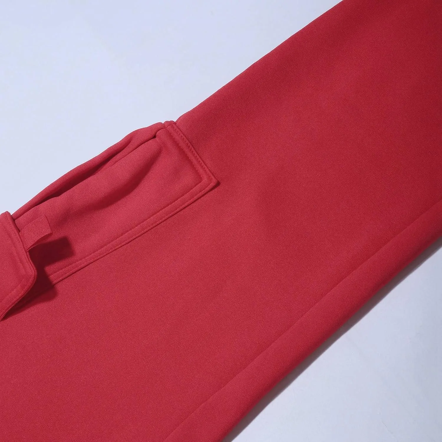 Mens Sweatpants Joggers, Fleece Baggy Sweatpants Cargo Straight Leg Elastic Waist Pants, Casual Drawstring Sweatpants