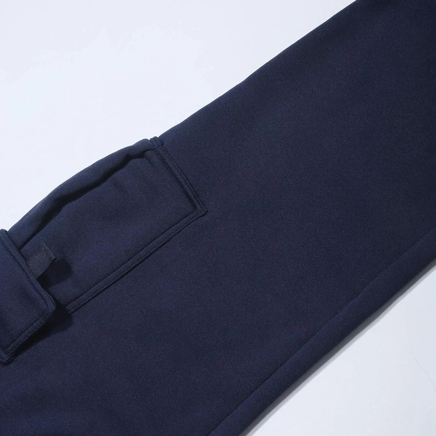 Mens Sweatpants Joggers, Fleece Baggy Sweatpants Cargo Straight Leg Elastic Waist Pants, Casual Drawstring Sweatpants