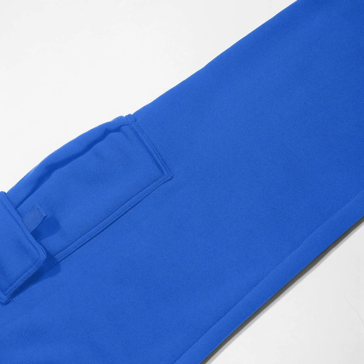 Mens Sweatpants Joggers, Fleece Baggy Sweatpants Cargo Straight Leg Elastic Waist Pants, Casual Drawstring Sweatpants