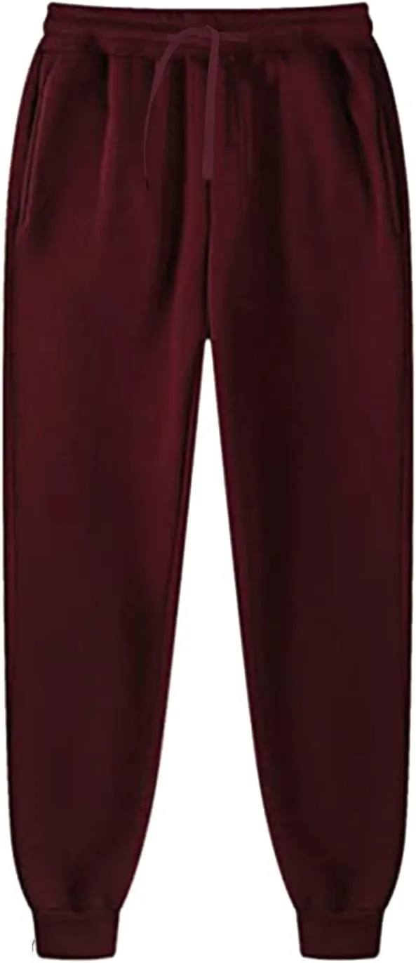 Mens Sweatpants with Pockets Big and Tall Fleece Jogger Sweatpants Men's Basic Active Fleece Jogger Pants Sweatpants