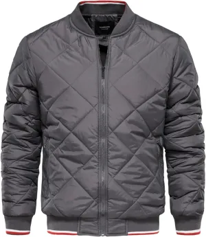 Mens Winter Coats Fashion Casual Solid Zipper Stand Collar Windbreaker Down Cotton Padded Jacket with Pockets