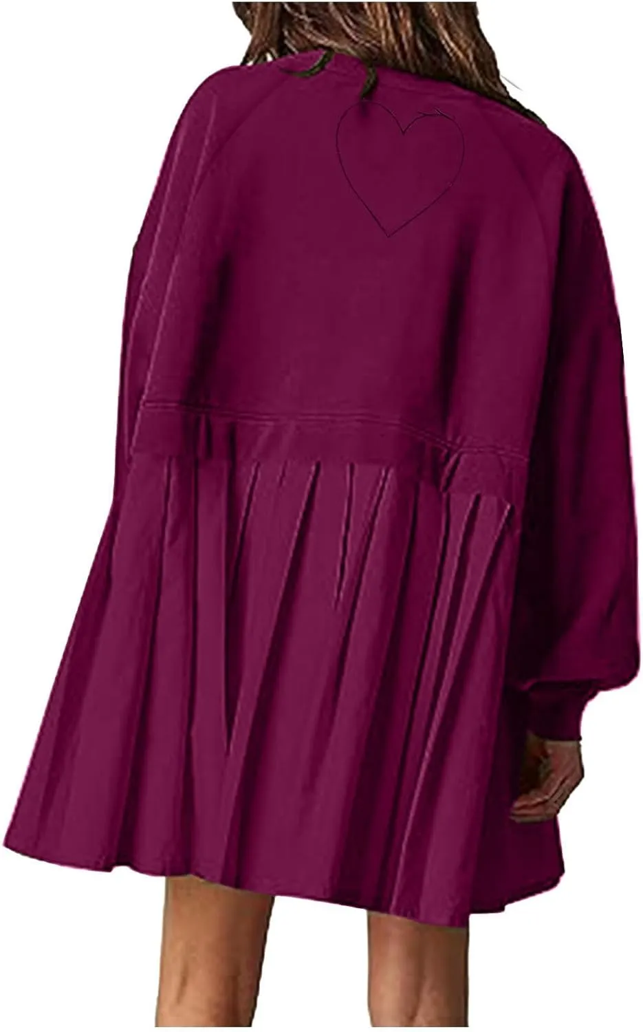 Mini Dress for Women Fall 2024 Color Block Patchwork Pleated Casual Soft Flowy Dress Outdoor Babydoll Bodycon Dresses