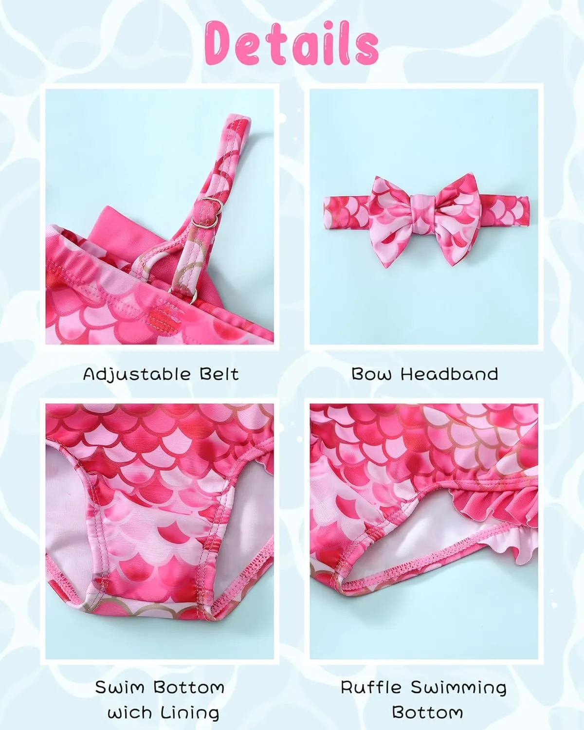 Mioglrie Baby Toddler Girls Swimsuits One Piece Bathing Suit Girls Bikinis