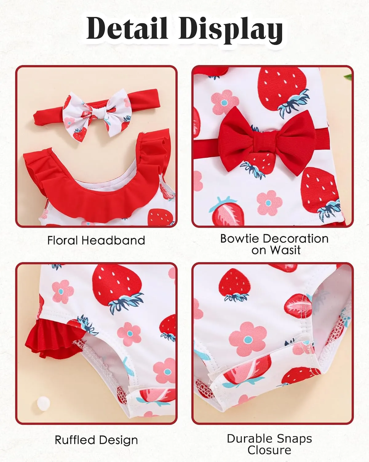 Mioglrie Baby Toddler Girls Swimsuits One Piece Bathing Suit Girls Bikinis