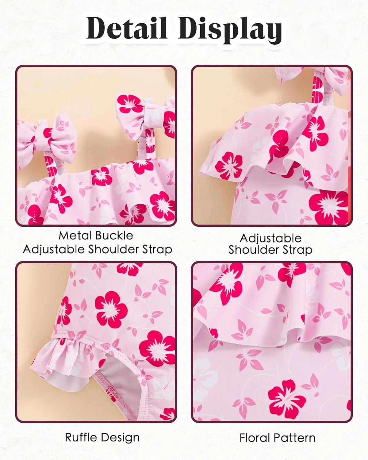 Mioglrie Baby Toddler Girls Swimsuits One Piece Bathing Suit Girls Bikinis