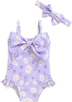 Mioglrie Baby Toddler Girls Swimsuits One Piece Bathing Suit Girls Bikinis