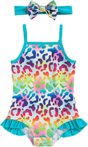 Mioglrie Baby Toddler Girls Swimsuits One Piece Bathing Suit Girls Bikinis