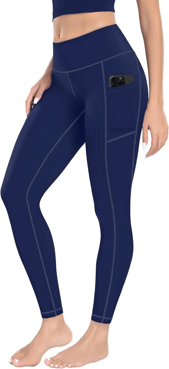 MIRITY High Waist Yoga Leggings with Pockets for Women - Buttery Soft Workout Stretchy Yoga Pants Pack of 3