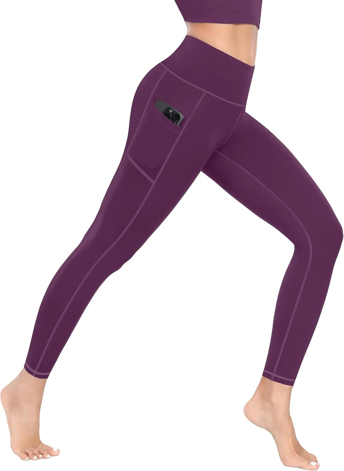 MIRITY High Waist Yoga Leggings with Pockets for Women - Buttery Soft Workout Stretchy Yoga Pants Pack of 3