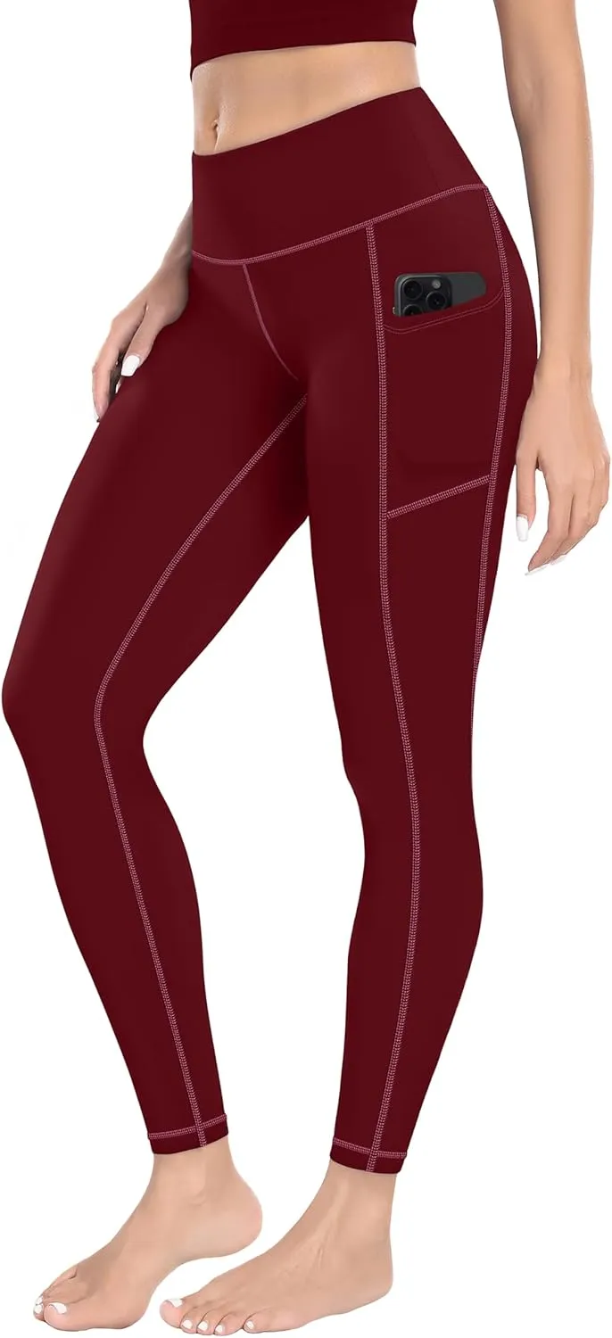 MIRITY High Waist Yoga Leggings with Pockets for Women - Buttery Soft Workout Stretchy Yoga Pants Pack of 3