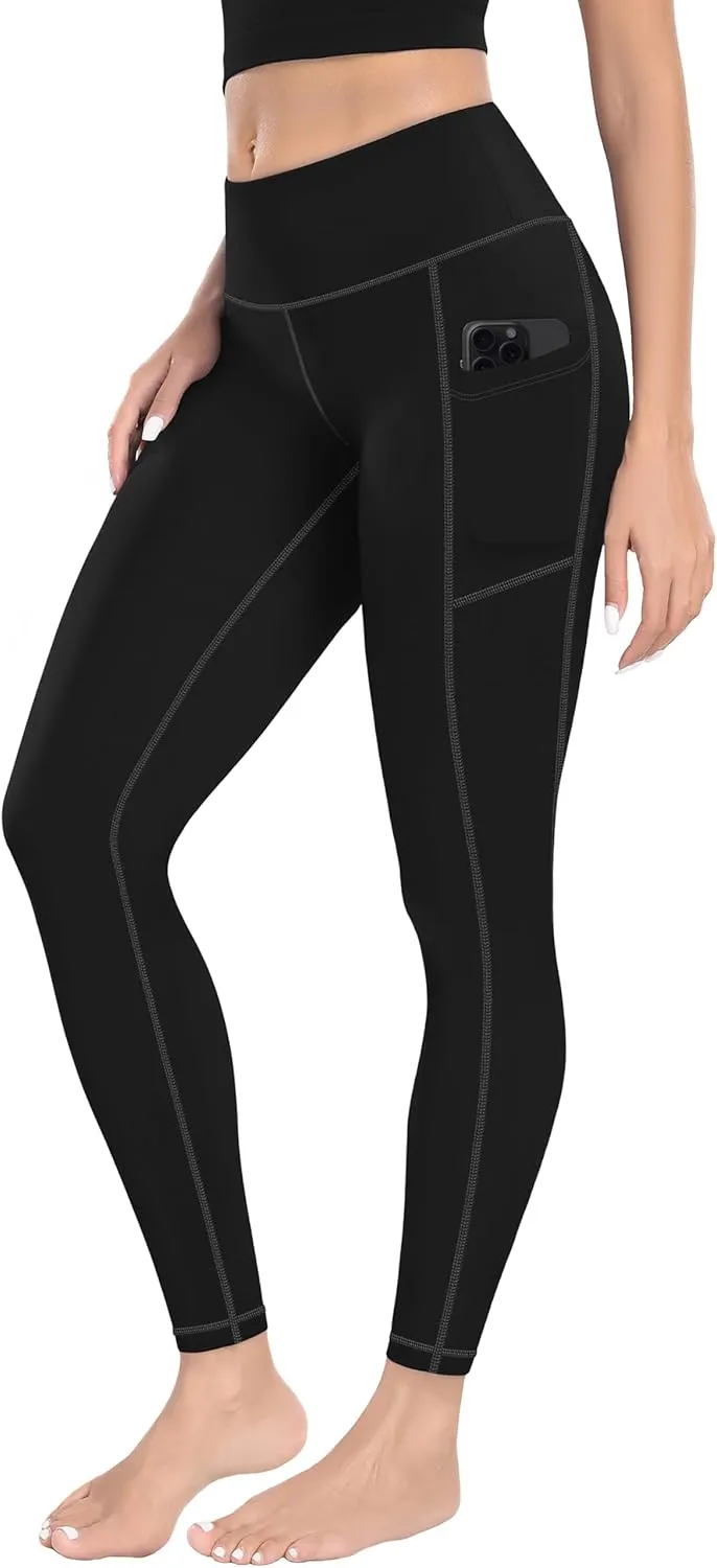 MIRITY High Waist Yoga Leggings with Pockets for Women - Buttery Soft Workout Stretchy Yoga Pants Pack of 3