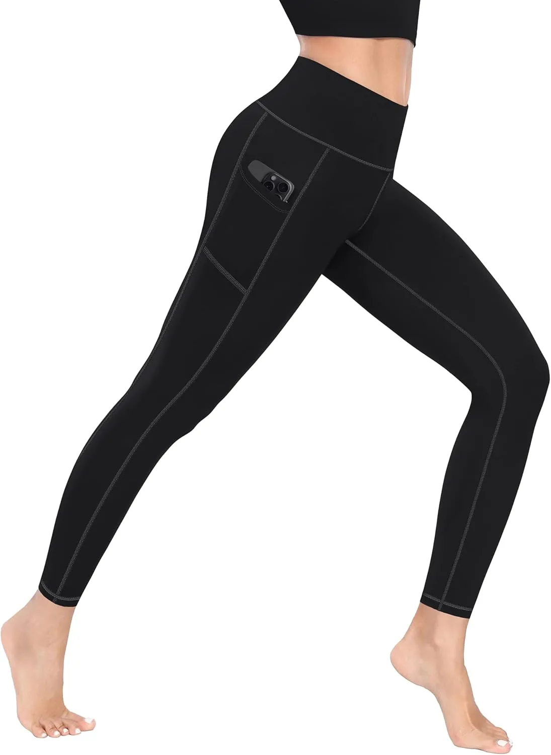 MIRITY High Waist Yoga Leggings with Pockets for Women - Buttery Soft Workout Stretchy Yoga Pants Pack of 3