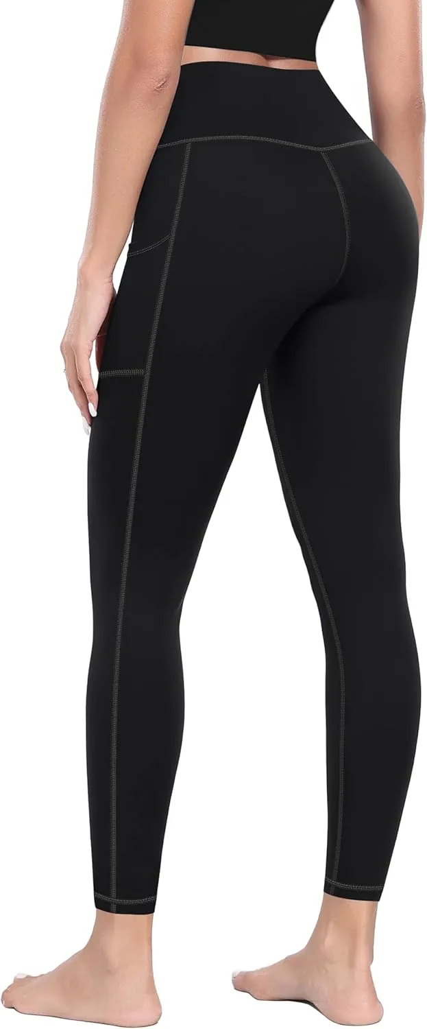 MIRITY High Waist Yoga Leggings with Pockets for Women - Buttery Soft Workout Stretchy Yoga Pants Pack of 3