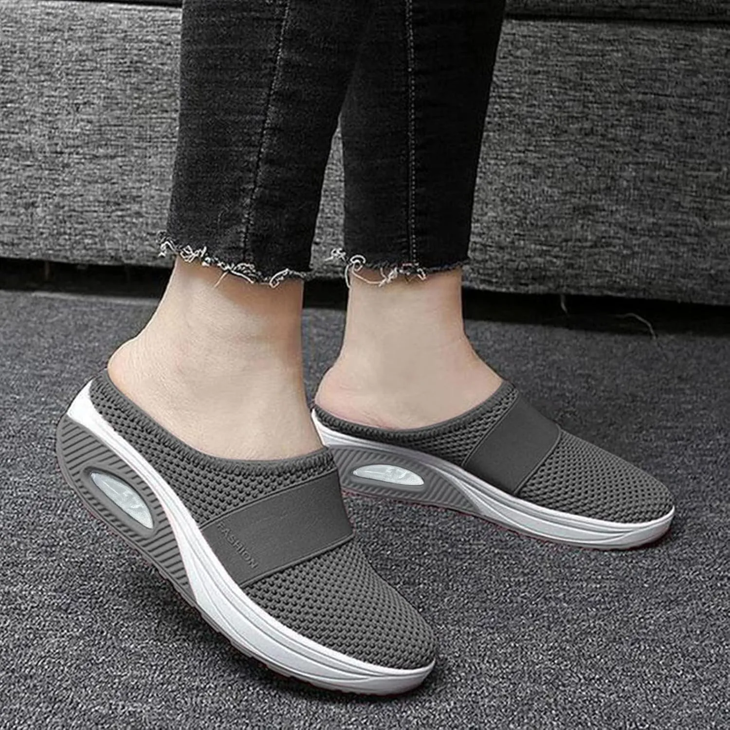 Mules for Women 2024 Walking Sneakers Summer Slip-On Shoes Breathable Slippers Lightweight Closed Toe Slides Slippers