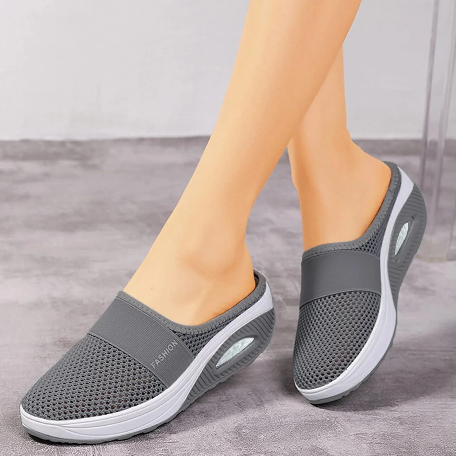 Mules for Women 2024 Walking Sneakers Summer Slip-On Shoes Breathable Slippers Lightweight Closed Toe Slides Slippers