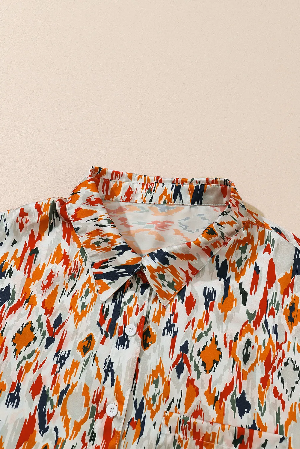 Multicolour Abstract Print Boho Fashion Plus Size Shirt