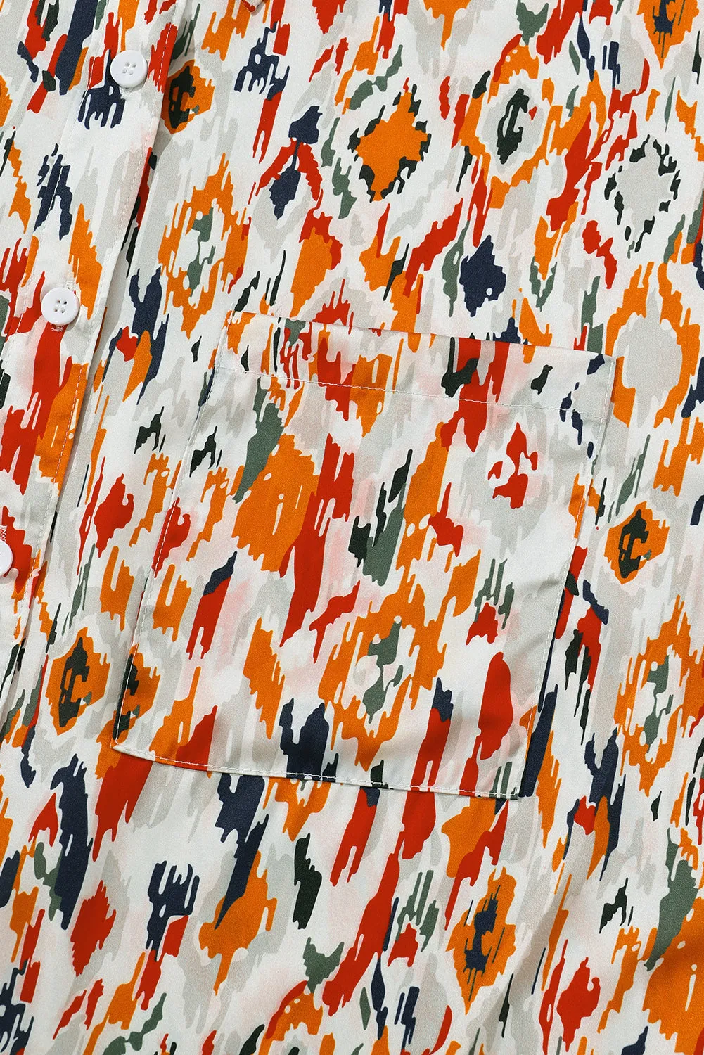 Multicolour Abstract Print Boho Fashion Plus Size Shirt