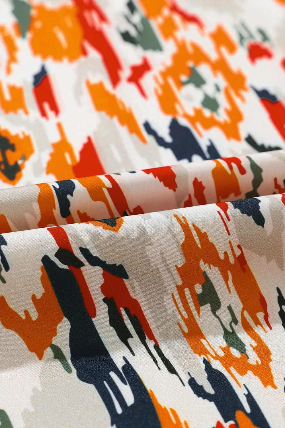 Multicolour Abstract Print Boho Fashion Plus Size Shirt