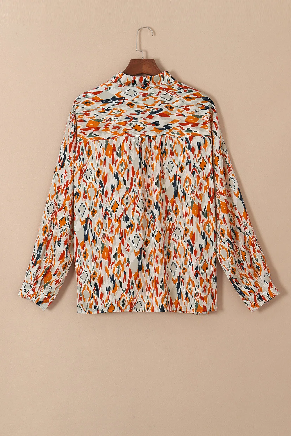 Multicolour Abstract Print Boho Fashion Plus Size Shirt