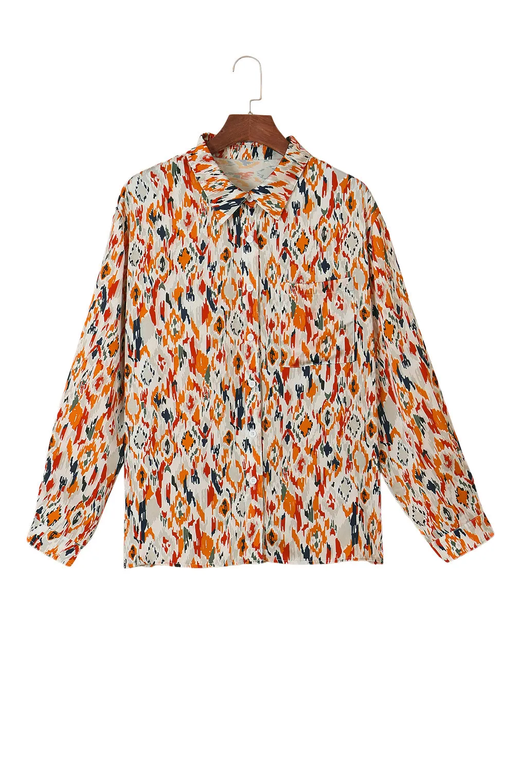 Multicolour Abstract Print Boho Fashion Plus Size Shirt