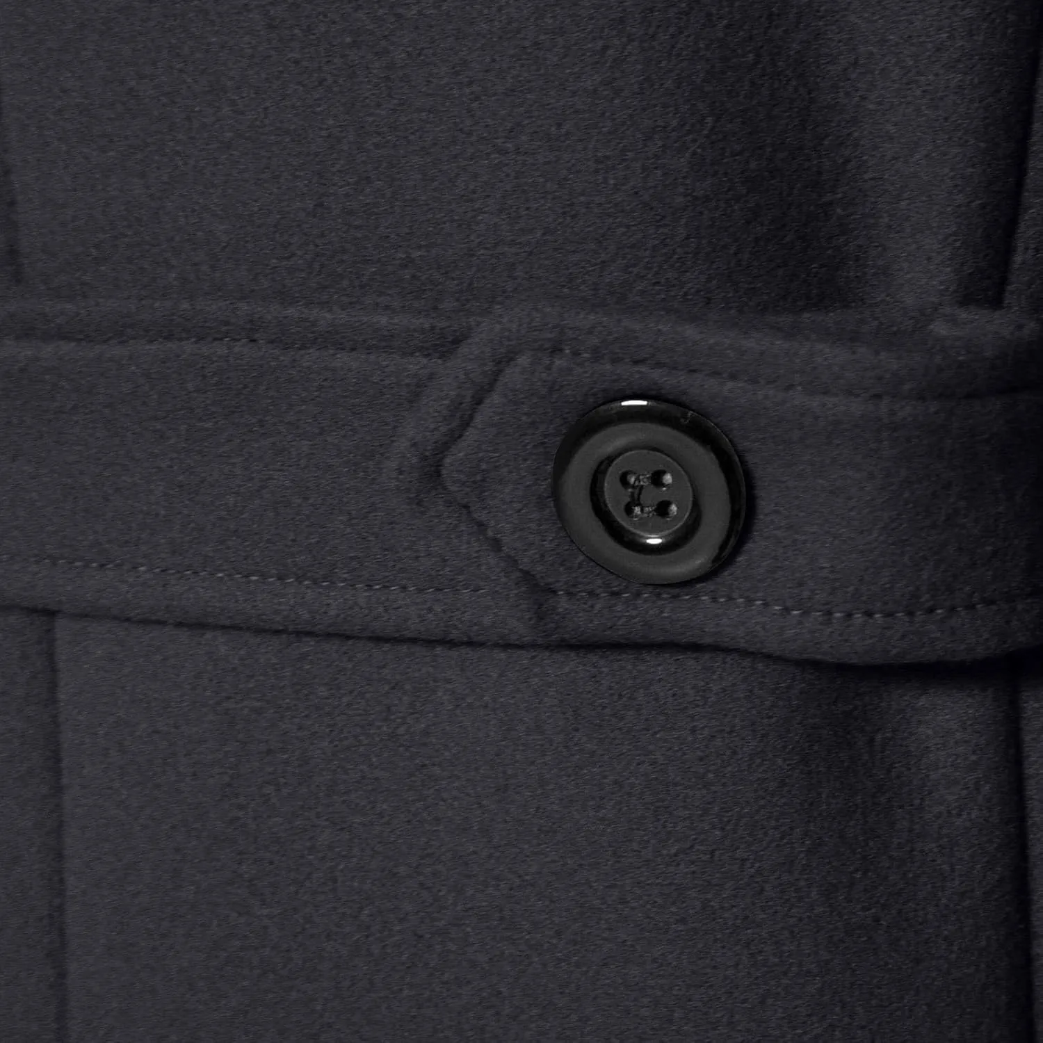 NATHGAM Mens Wool Blend Trench Coat Notch Lapel Long Business Pea Coat Big and Tall Slim Fit Double Breasted Work Dressy Coat