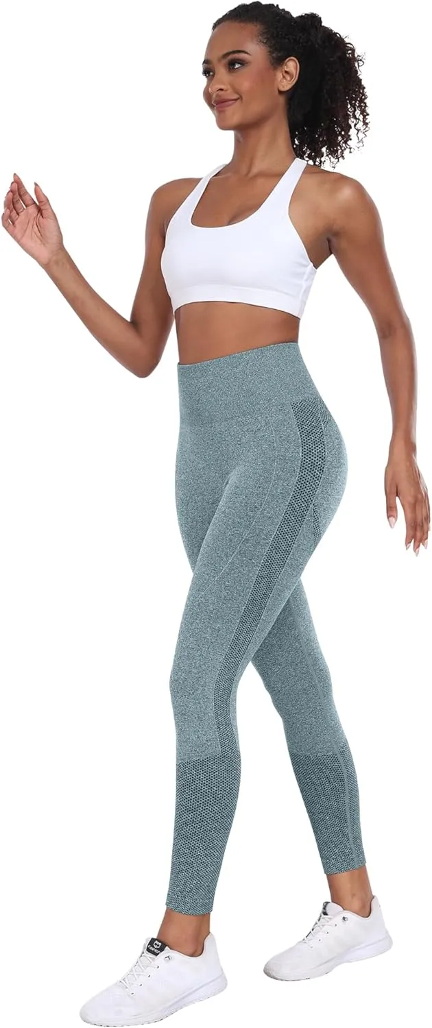 NORMOV Seamless Workout Butt Lifting Leggings - Booty Scrunch Gym Leggings for Women
