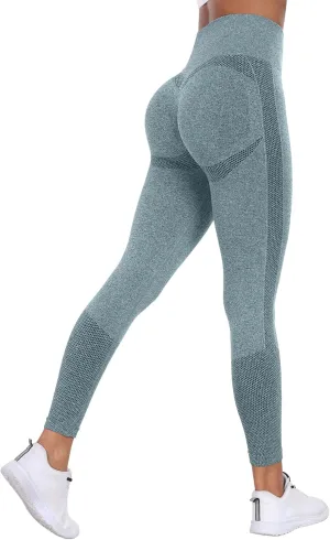 NORMOV Seamless Workout Butt Lifting Leggings - Booty Scrunch Gym Leggings for Women