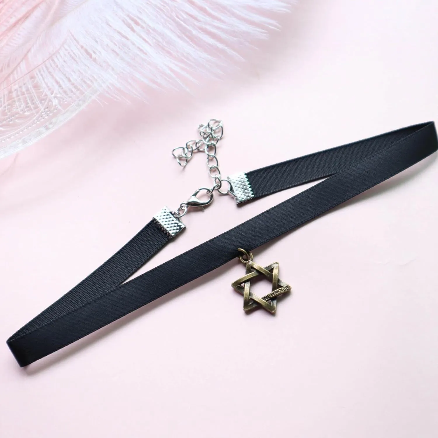 Nova&Aria Chokers Set For Women Heart Choker Necklaces Flower Pendant Velvet Cute Pink Turquoise Blue White Black Choker Necklace Christmas Colorful Lace Chokers
