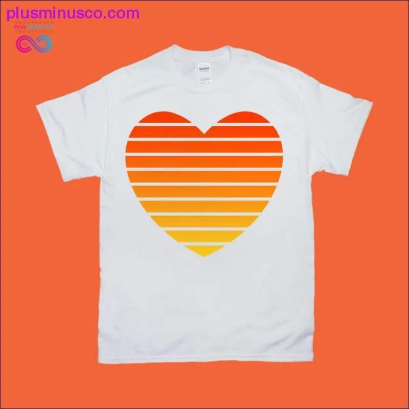 Orange Heart | Retro Sunset T-Shirts