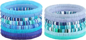Ornaland 10/11/15 Pcs Friendship Bracelets Clay Bead Bracelets Heishi Bracelets Set Stackable Surfer Stretch Summer Beach Bracelets for Women