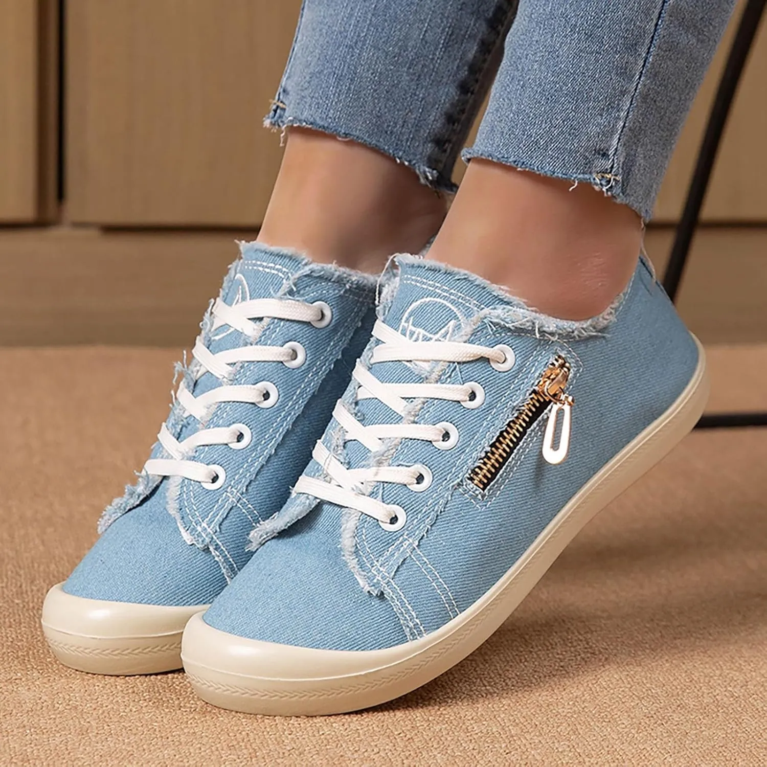 Orthopedic Shoes for Women Casual Non Slip Sneakers Lightweight Comfortable Walking Sneakers Low Top Canvas Shoes