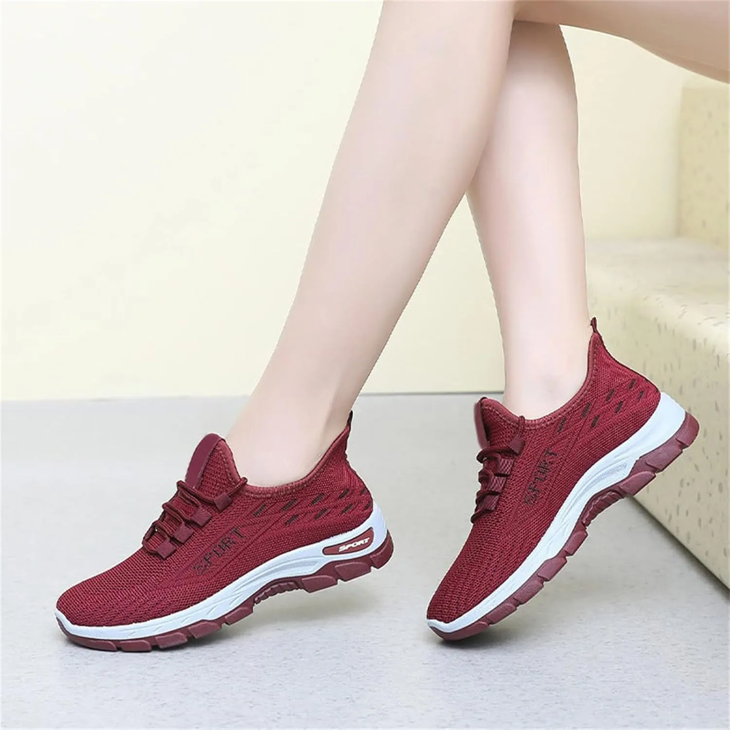 Orthopedic Sneakers for Women Men Casual Comfortable Wedge Walking Sport Sneakers Breathable Mesh Low Top Walking Shoes Fashion Soft Arch Support Slip-On Shoes