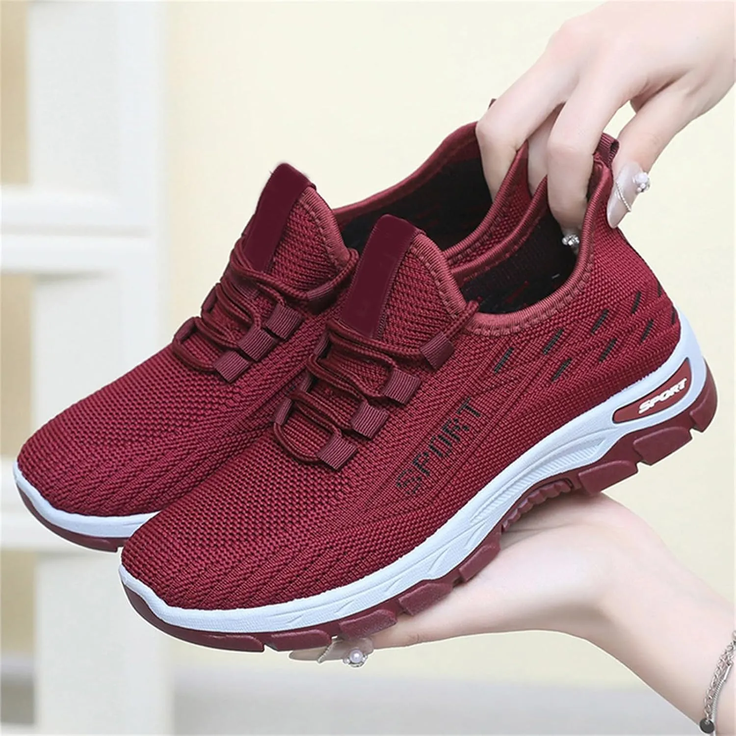 Orthopedic Sneakers for Women Men Casual Comfortable Wedge Walking Sport Sneakers Breathable Mesh Low Top Walking Shoes Fashion Soft Arch Support Slip-On Shoes