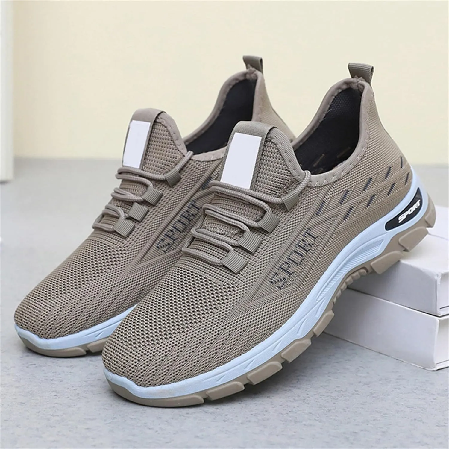 Orthopedic Sneakers for Women Men Casual Comfortable Wedge Walking Sport Sneakers Breathable Mesh Low Top Walking Shoes Fashion Soft Arch Support Slip-On Shoes