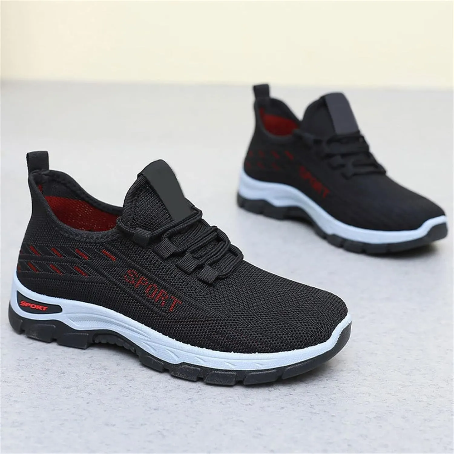 Orthopedic Sneakers for Women Men Casual Comfortable Wedge Walking Sport Sneakers Breathable Mesh Low Top Walking Shoes Fashion Soft Arch Support Slip-On Shoes