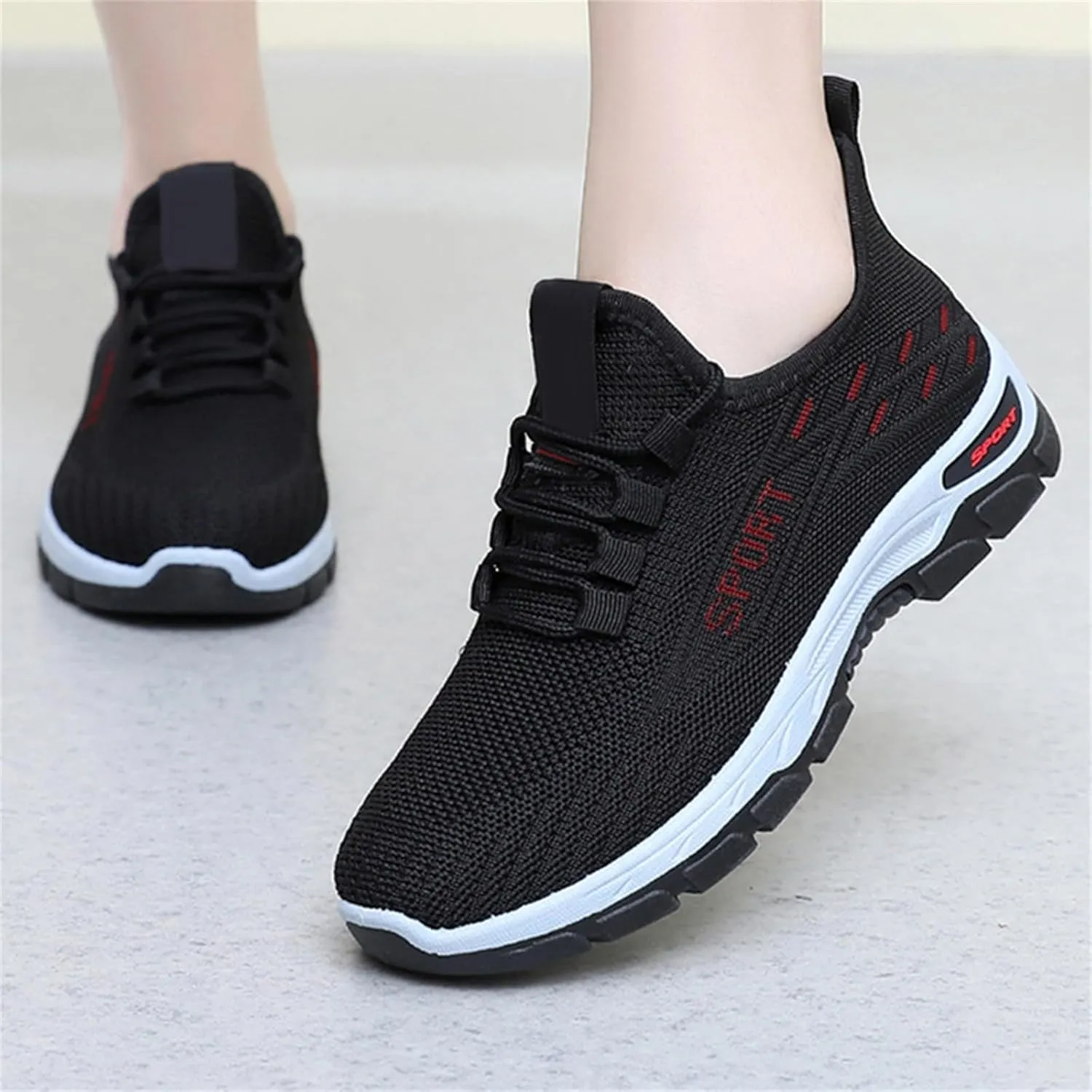 Orthopedic Sneakers for Women Men Casual Comfortable Wedge Walking Sport Sneakers Breathable Mesh Low Top Walking Shoes Fashion Soft Arch Support Slip-On Shoes