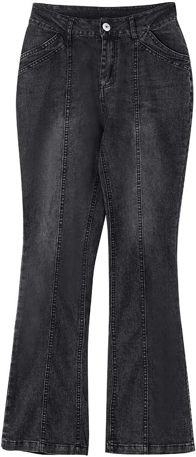 Pants Mid Denim Womens Pants Trousers Casual Waisted Lace Jeans Up Women's Jeans Pants Jeans for Women Trendy Plus