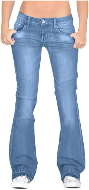 Pants Mid Denim Womens Pants Trousers Casual Waisted Lace Jeans Up Women's Jeans Pants Jeans for Women Trendy Plus