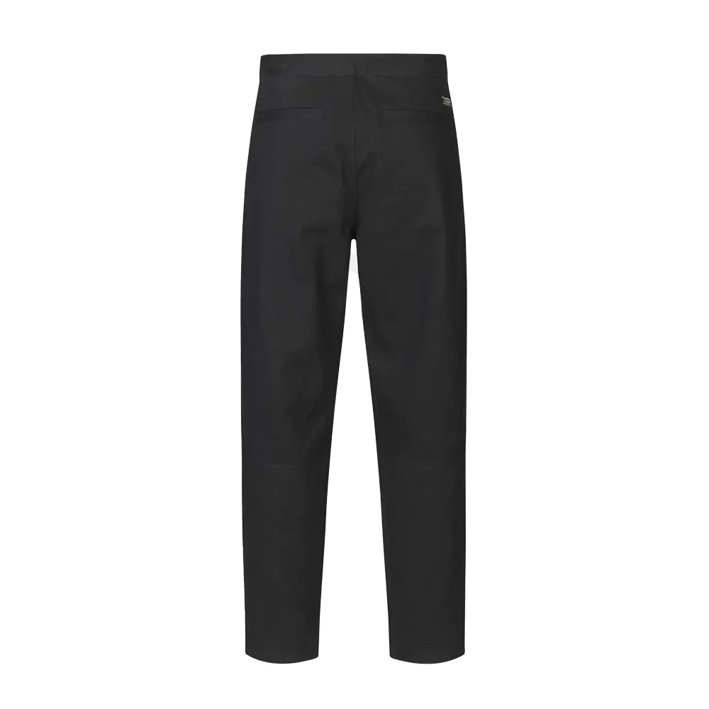 Off-Race Black Cotton Twill Pants by PAS NORMAL STUDIOS