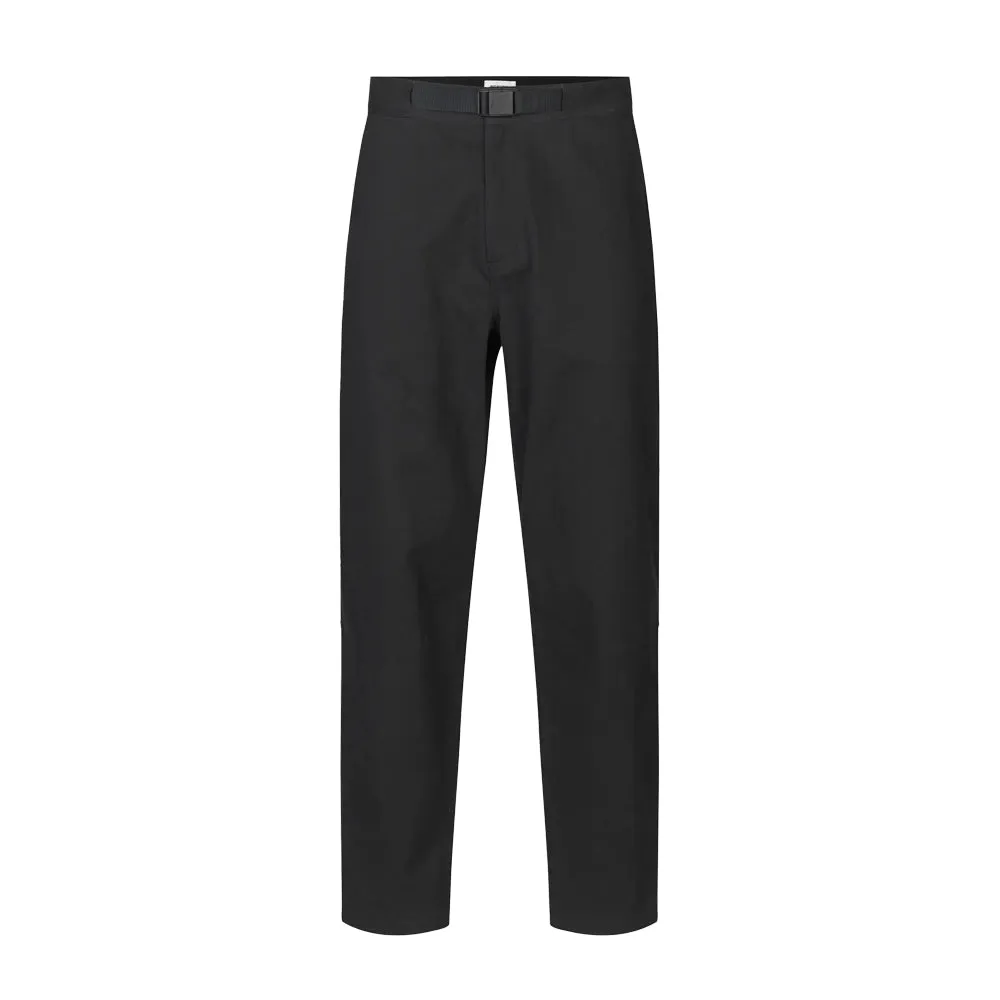 Off-Race Black Cotton Twill Pants by PAS NORMAL STUDIOS