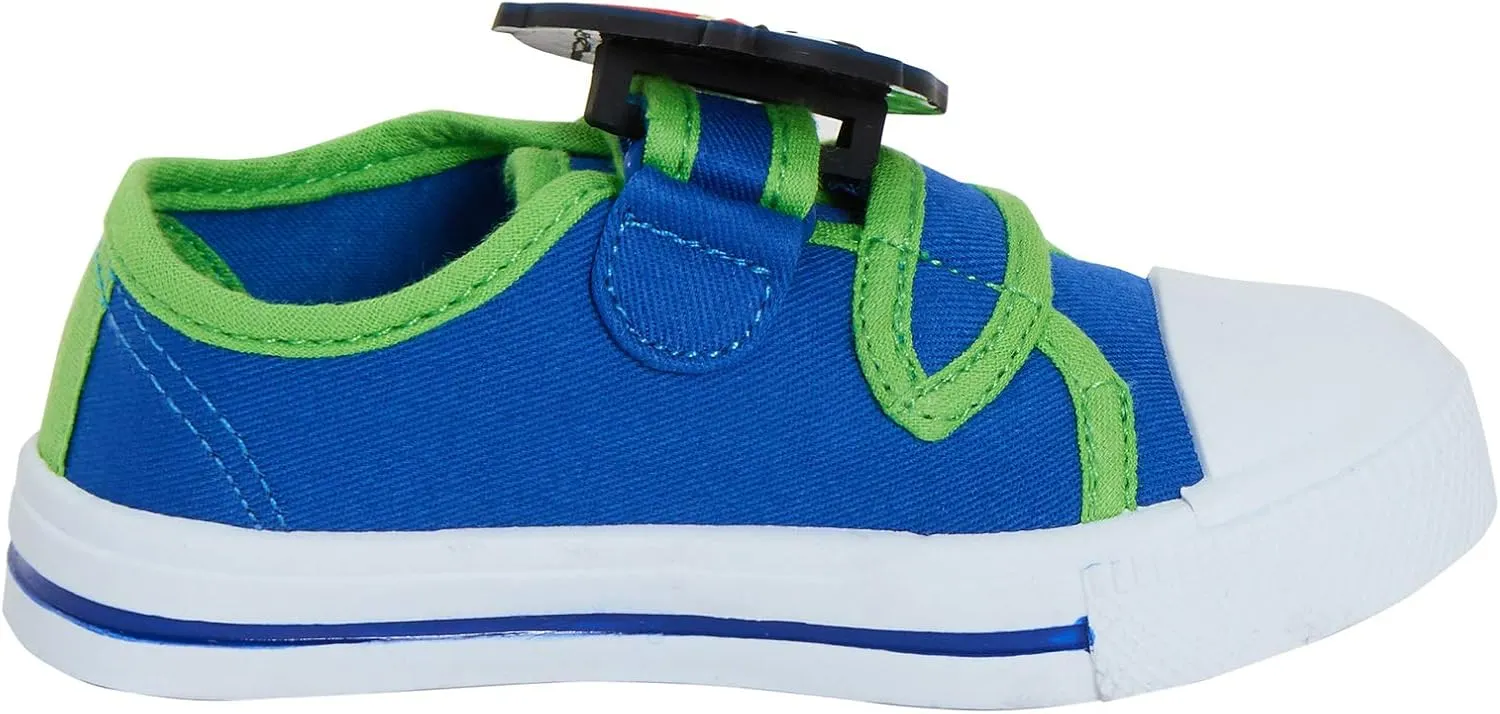 Paw Patrol Boys Canvas Pumps Kids 3D Badges of Chase and Marshall Easy Fasten Summer Trainers Plimsolls