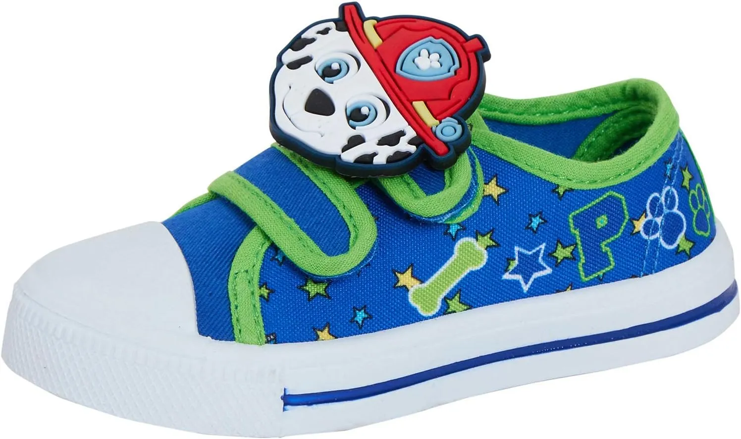 Paw Patrol Boys Canvas Pumps Kids 3D Badges of Chase and Marshall Easy Fasten Summer Trainers Plimsolls