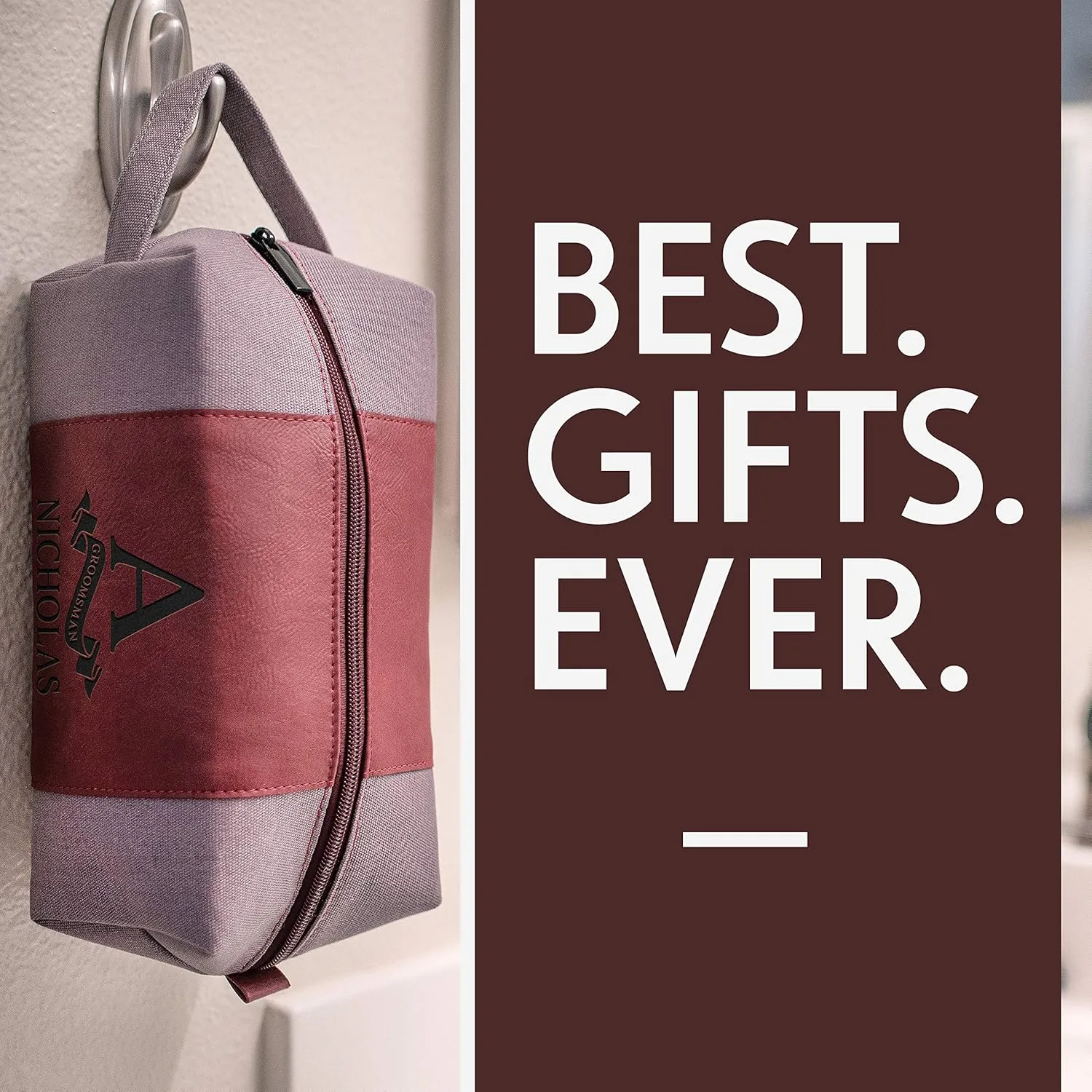 Personalized Groomsmen Gifts, Custom Men Toiletry Bags - Groomsman Gifts for Wedding