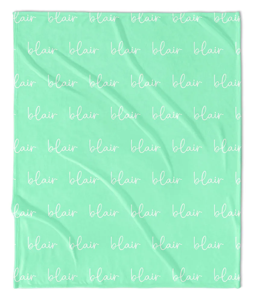 Personalized Name Blanket - Script (ALL COLOR OPTIONS)
