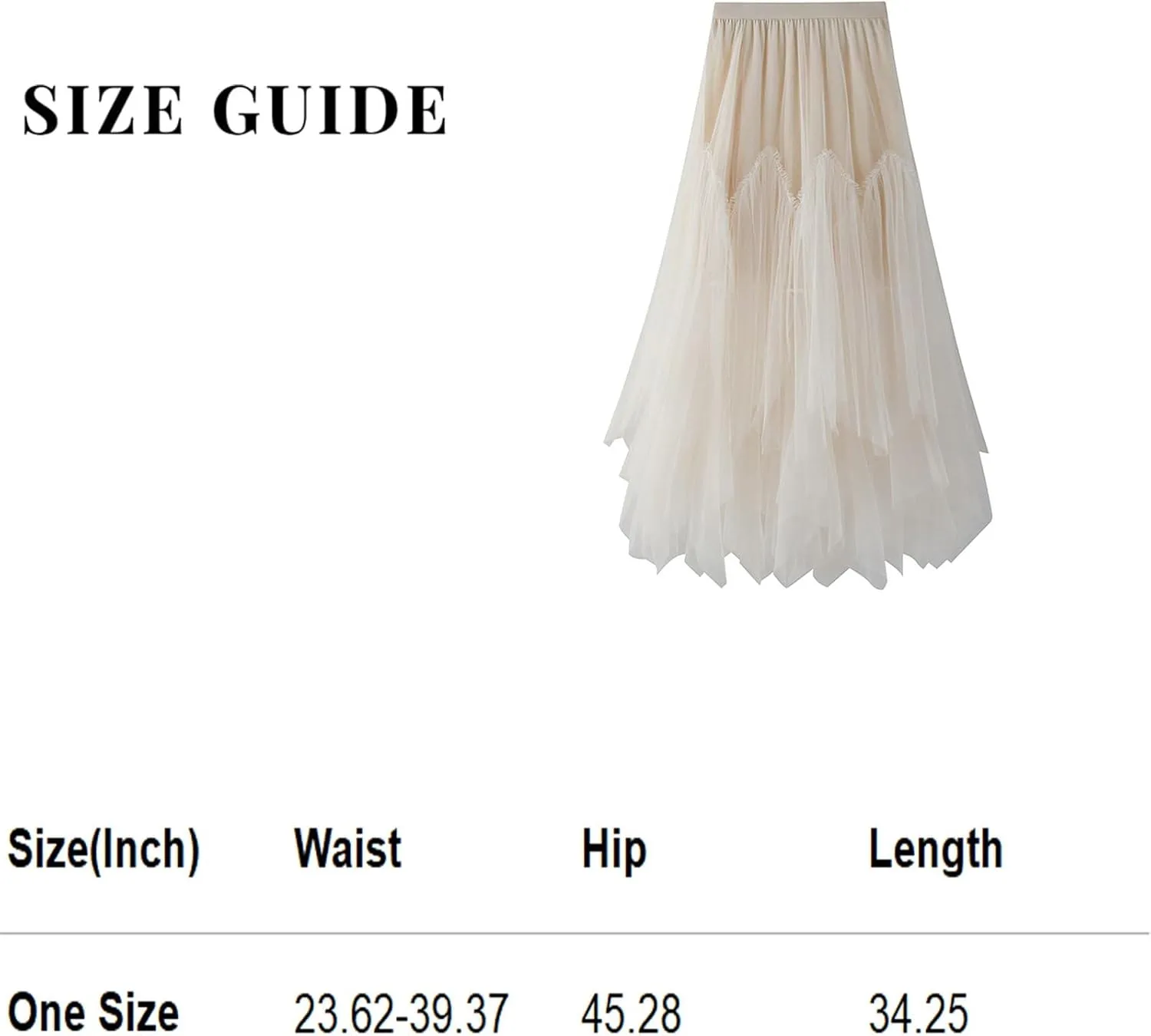Pleated Skirts for Women Tulle Skirt Formal High Low Asymmetrical A-Line Fairy Elastic Waist Layered Long Midi Skirts