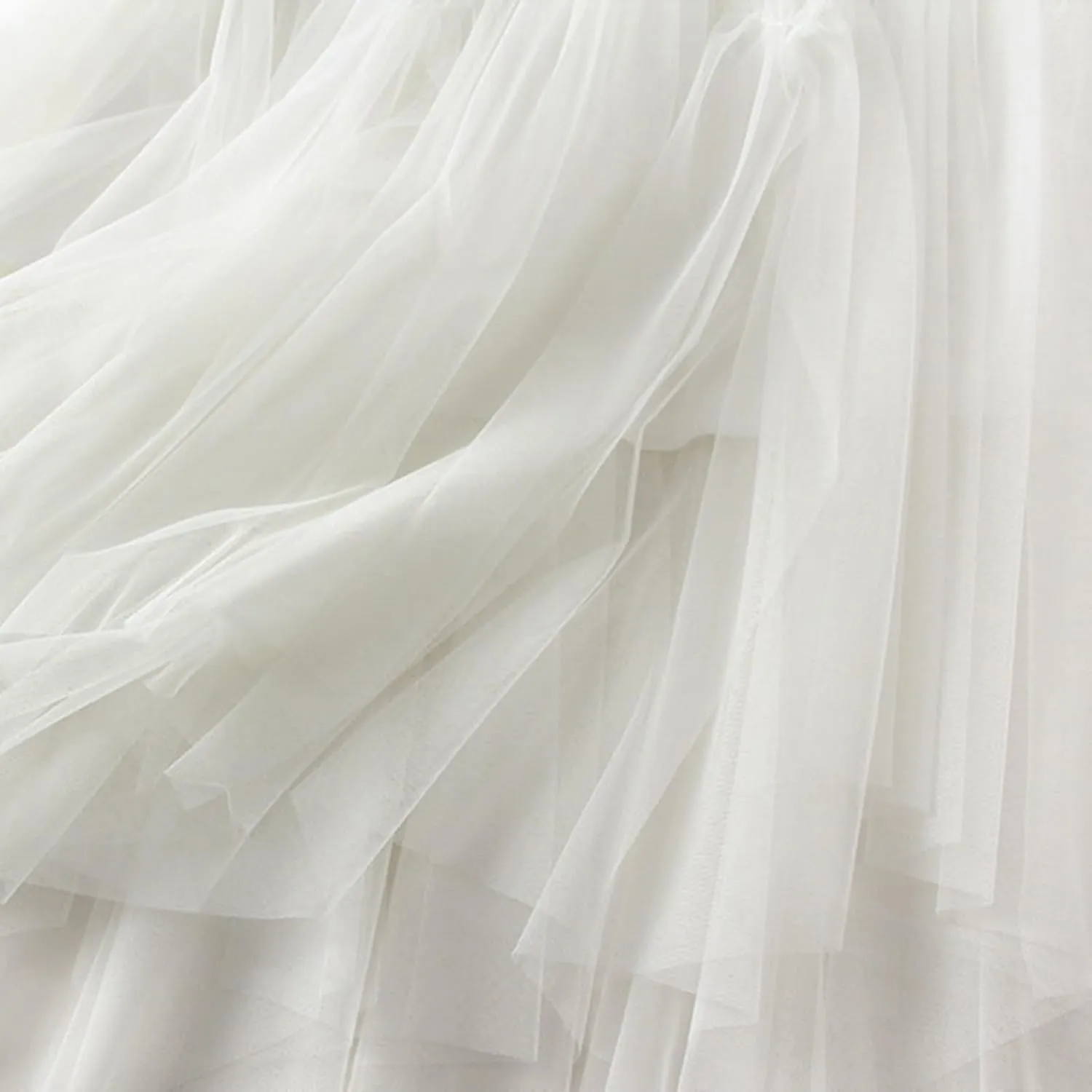 Pleated Skirts for Women Tulle Skirt Formal High Low Asymmetrical A-Line Fairy Elastic Waist Layered Long Midi Skirts