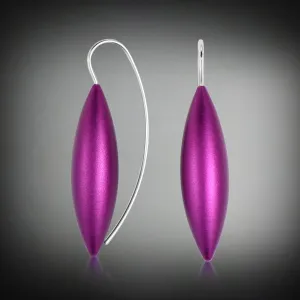 "Colorful aluminum" collection hanging unique shape earrings big size