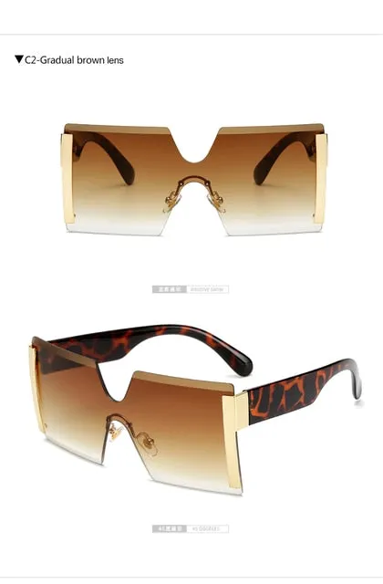 "SUNRISE" Square Rimless Sunglasses