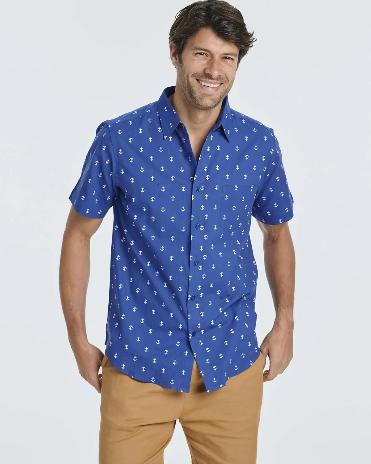 Real Essentials 3 Pack: Men's Regular-Fit Short-Sleeve Poplin Shirt (Available in Big & Tall)