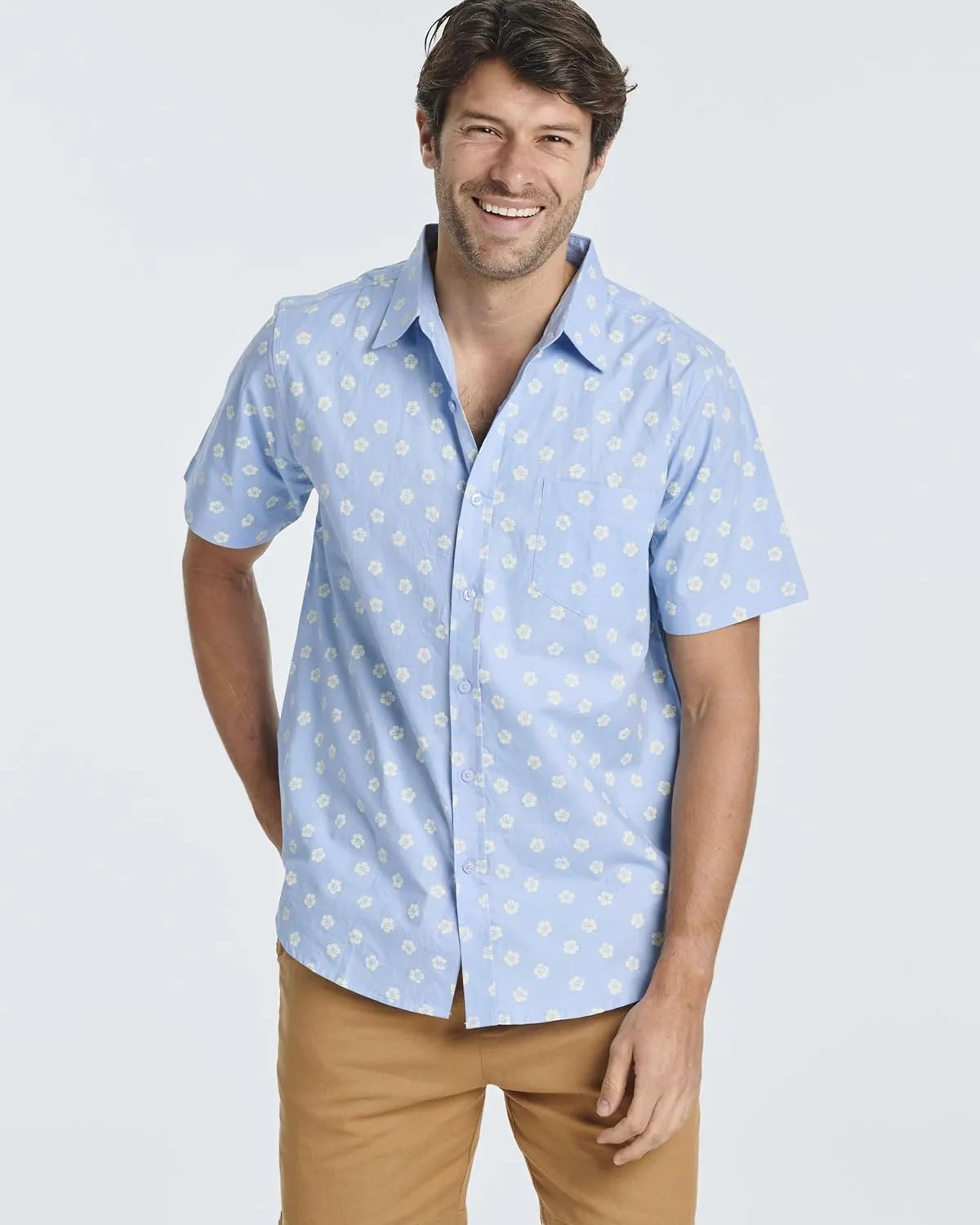 Real Essentials 3 Pack: Men's Regular-Fit Short-Sleeve Poplin Shirt (Available in Big & Tall)